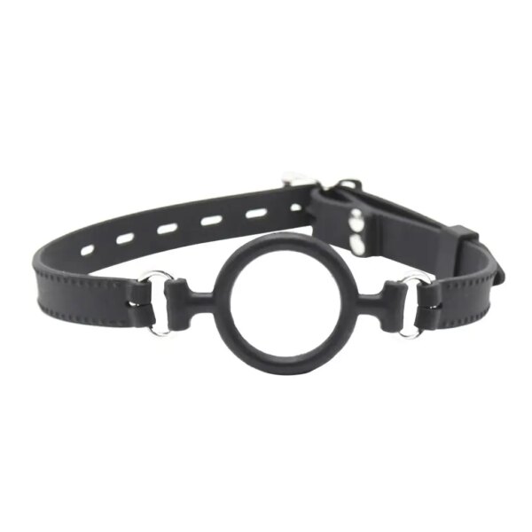 Adults Rubber Open Mouth Gag Oral O Ring Gag Body Harness Toy Costume