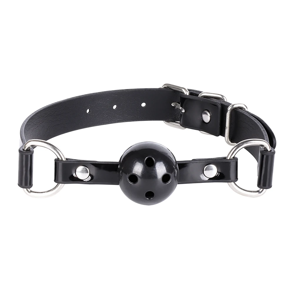 Detachable Ball Gag with Holes Breathable Open Mouth Plug Adjustable Bondage Muzzles Adult Sex Toys for Women and Couples