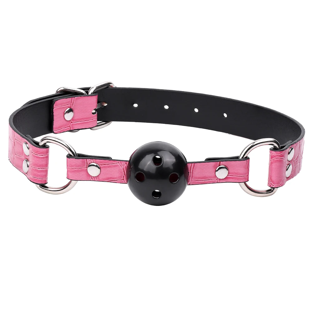 Detachable Ball Gag with Holes Breathable Open Mouth Plug Adjustable Bondage Muzzles Adult Sex Toys for Women and Couples