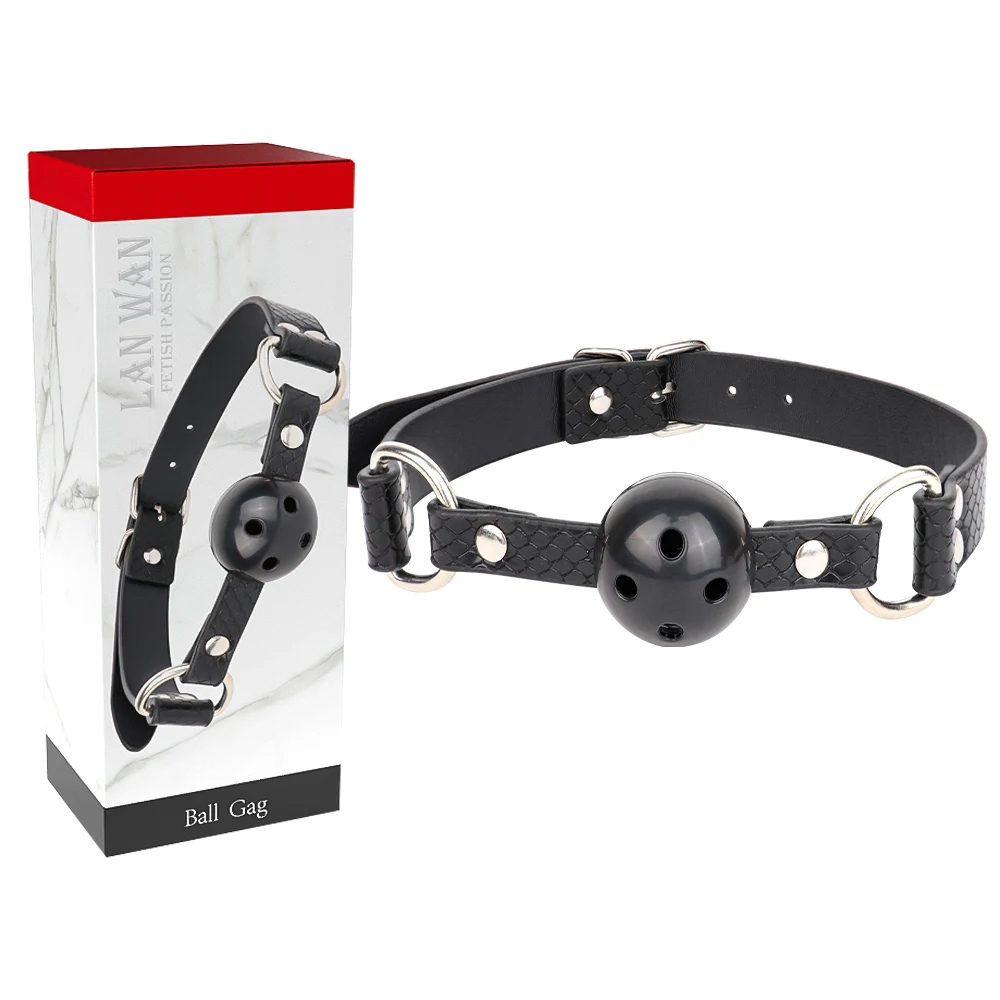 Detachable Ball Gag with Holes Breathable Open Mouth Plug Adjustable Bondage Muzzles Adult Sex Toys for Women and Couples
