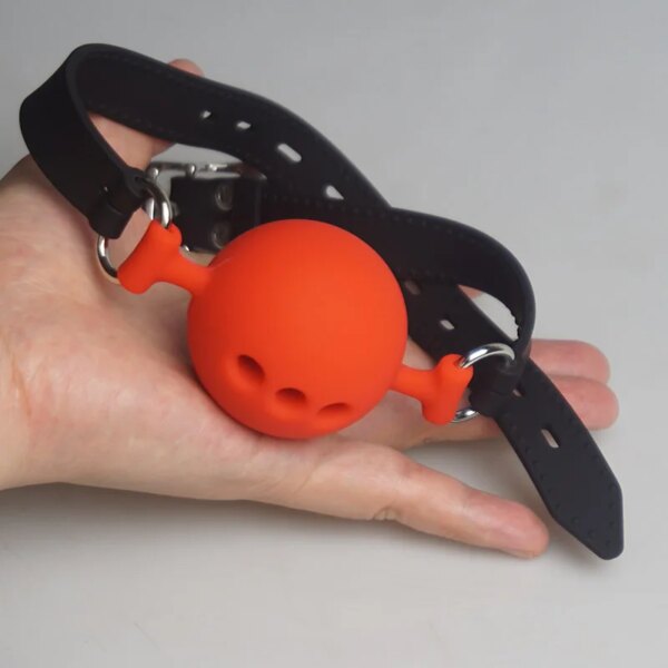 Medical Silicone Gag Ball,Breathable Mouth Gags BDSM Harness,Submissive Slave Bondage Resraints,Sex Toys Games for Couple