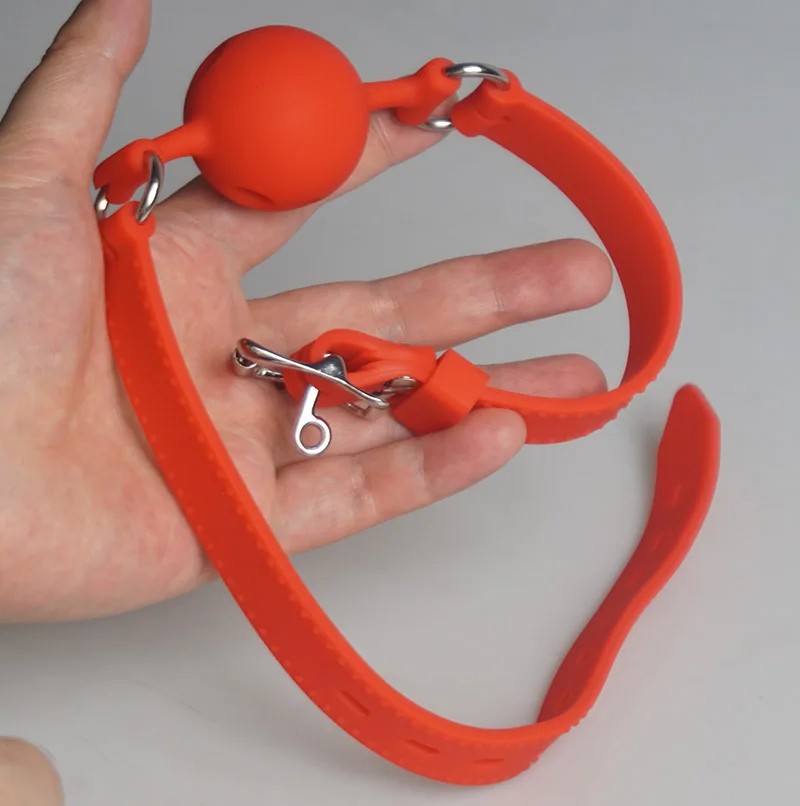 Medical Silicone Gag Ball,Breathable Mouth Gags BDSM Harness,Submissive Slave Bondage Resraints,Sex Toys Games for Couple