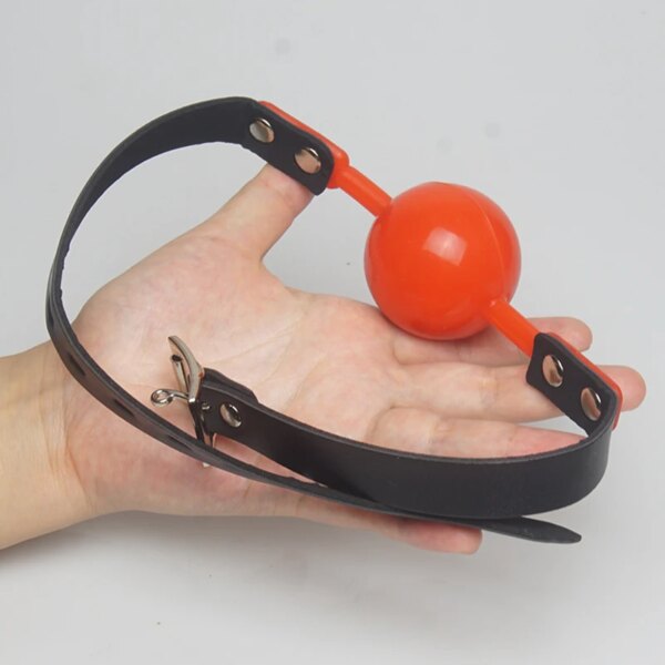 Bdsm Gag Leather Bondage,Solid Silicone Slave Mouth Gag Ball,Restraints,Harness Restriction,Sex Toys for Couples,SM Adult Games