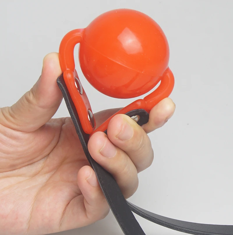 Bdsm Gag Leather Bondage,Solid Silicone Slave Mouth Gag Ball,Restraints,Harness Restriction,Sex Toys for Couples,SM Adult Games