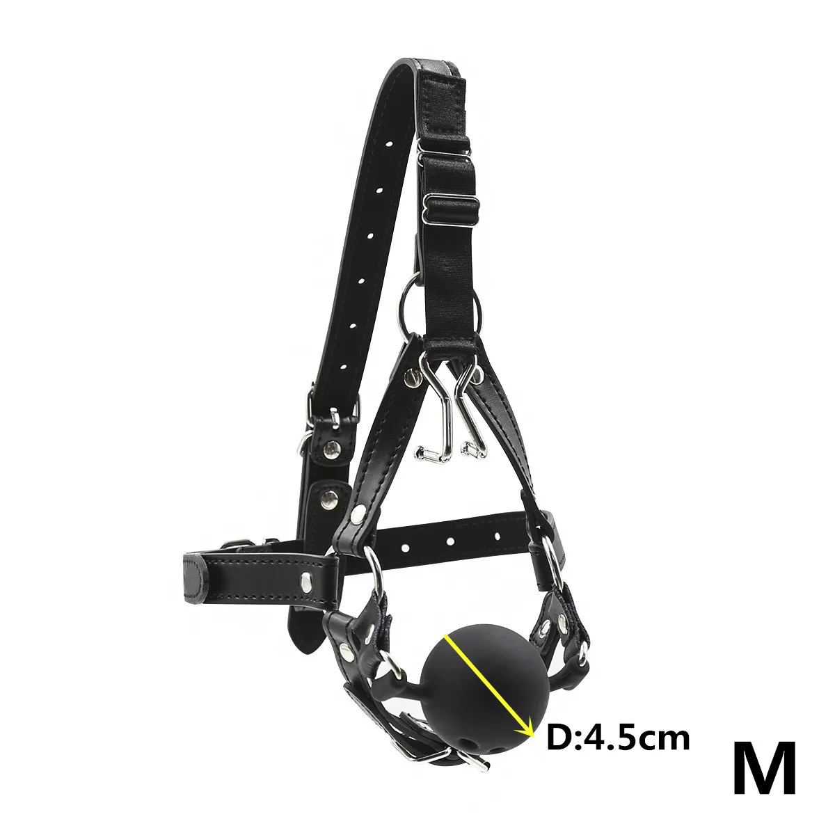 Bdsm Bondage Harness Strap Head Belts with Silicone Hollow Mouth Gag Ball and Nose Hook for Fetish Slave Role Play Sex Toys Bdsm Bondage Harness Strap Head Belts with Silicone Hollow Mouth Gag Ball and Nose Hook for Fetish Slave Role Play Sex Toys