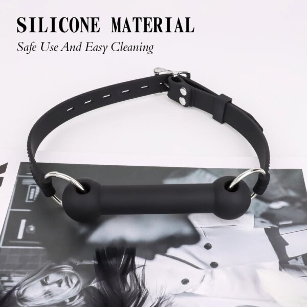 Oral Mouth Gag BDSM Bite Silicone Bone Gag SM Bondage Restraint Adult Sex Toys Ball Gag for Adults