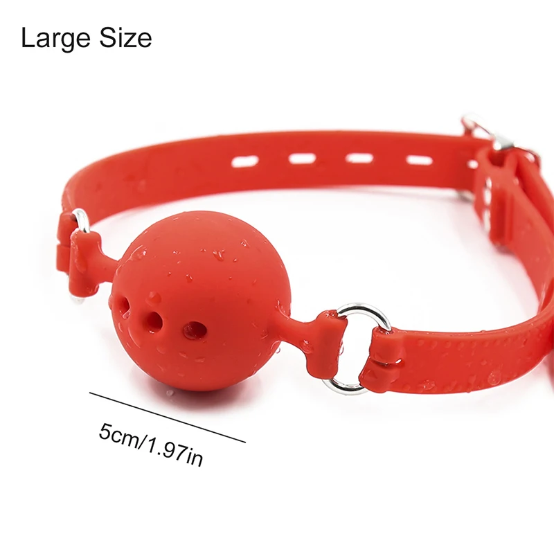 3 Sizes Soft Safety Silicone Open Mouth Gag Ball Bdsm Bondage Gear Erotic Product Sex Toys For Couples Two Woman Men Adult Games