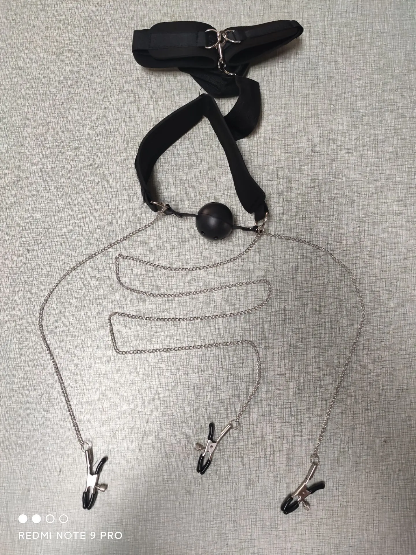 Backhand back gag ball female slave tempering props SM bondage bondage handcuffs flirting role-playing erotic sex toys