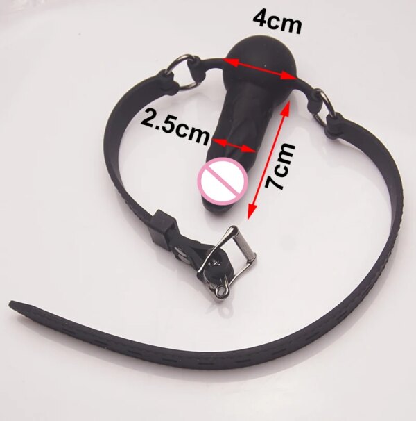 Dildo Reversible Ball or Cock in Mouth Gag,100% Medical Silicone Deepthroat BDSM Gags,Slave Bondage,Restraints,Sex Toys Couples