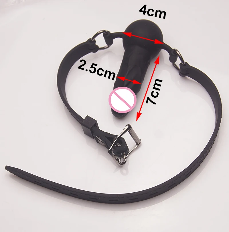 Dildo Reversible Ball or Cock in Mouth Gag,100% Medical Silicone Deepthroat BDSM Gags,Slave Bondage,Restraints,Sex Toys Couples