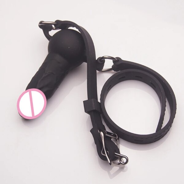 Dildo Reversible Ball or Cock in Mouth Gag,100% Medical Silicone Deepthroat BDSM Gags,Slave Bondage,Restraints,Sex Toys Couples