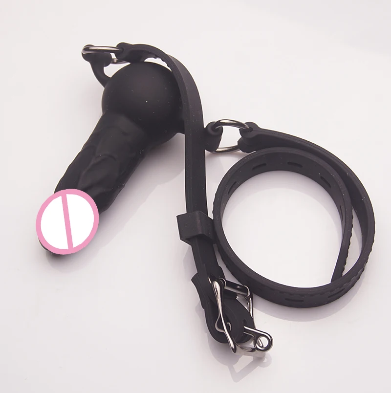 Dildo Reversible Ball or Cock in Mouth Gag,100% Medical Silicone Deepthroat BDSM Gags,Slave Bondage,Restraints,Sex Toys Couples