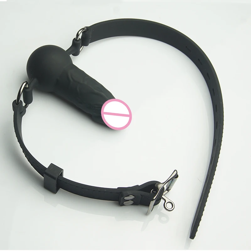 Dildo Reversible Ball or Cock in Mouth Gag,100% Medical Silicone Deepthroat BDSM Gags,Slave Bondage,Restraints,Sex Toys Couples