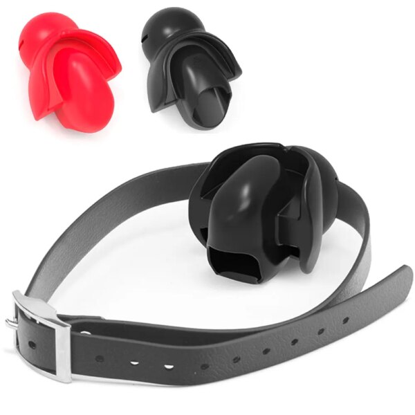 Silicone Mouth Gag Erotic Fixed Tongue Gag Ball Couple Adult Game Alternative Bondage Gag Ball Erotic Sex Toy Store