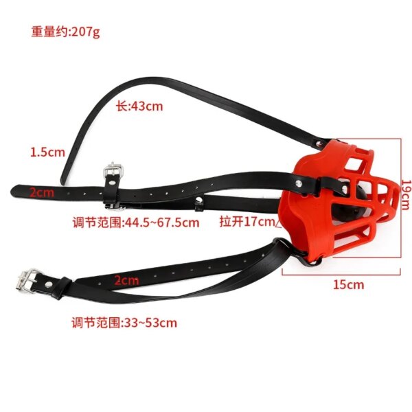 Leather Bdsm Mask Soft Silicone Dog Muzzle Head Face Bondage Harness Ball Bite Gag Fetish  Slave Pet Role Play Sex Toy