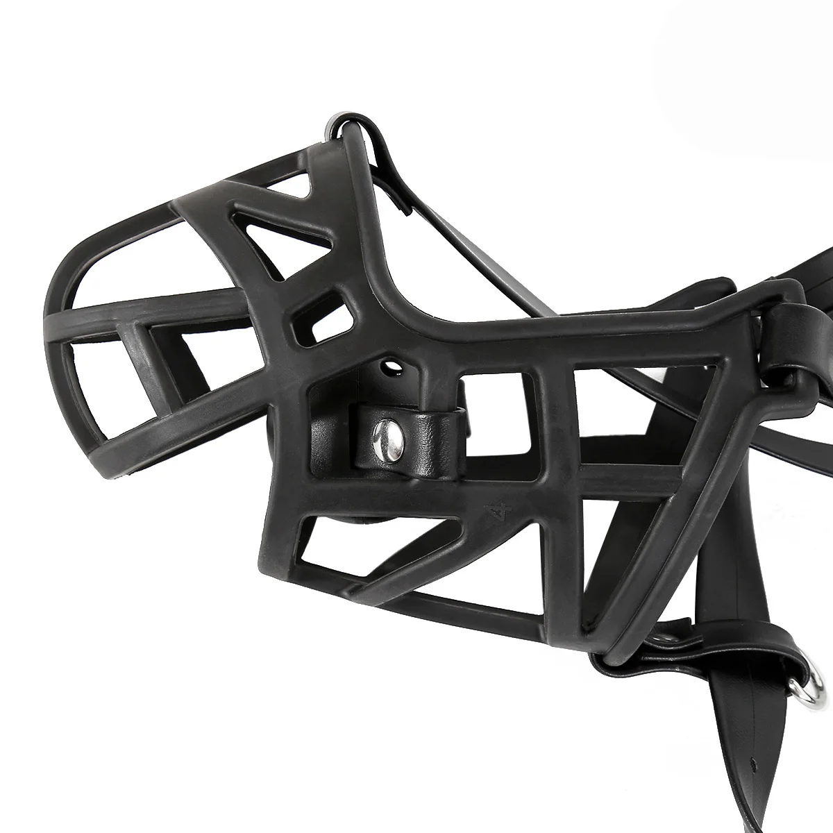 Leather Bdsm Mask Soft Silicone Dog Muzzle Head Face Bondage Harness Ball Bite Gag Fetish Puppy Play Slave Pet Role Play Sex Toy