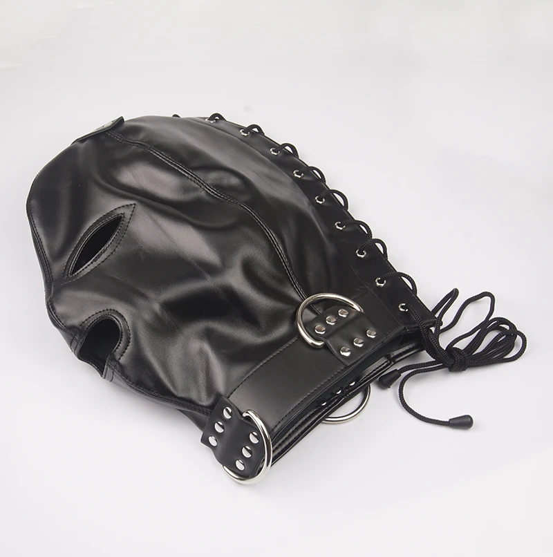 Bdsm Mask With Gag,Gear Bondage,Role Play Hood Padded Blindfold,Sex Toys For Couples,Head Harness SM Products
