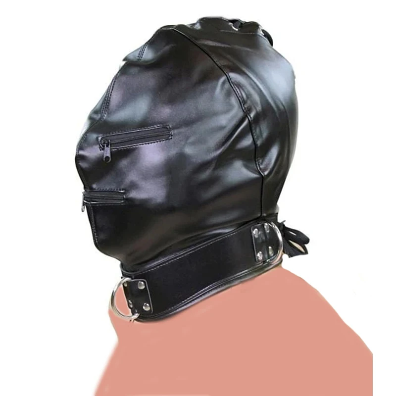 Bdsm Mask With Gag,Gear Bondage,Role Play Hood Padded Blindfold,Sex Toys For Couples,Head Harness SM Products