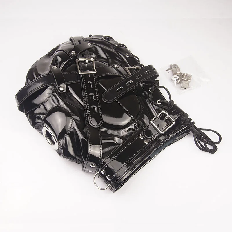 Bdsm Mask With Gag,Gear Bondage,Role Play Hood Padded Blindfold,Sex Toys For Couples,Head Harness SM Products
