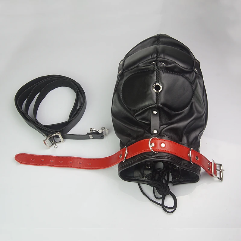 Bdsm Mask With Gag,Gear Bondage,Role Play Hood Padded Blindfold,Sex Toys For Couples,Head Harness SM Products