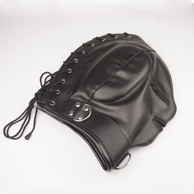 Bdsm Mask With Gag,Gear Bondage,Role Play Hood Padded Blindfold,Sex Toys For Couples,Head Harness SM Products