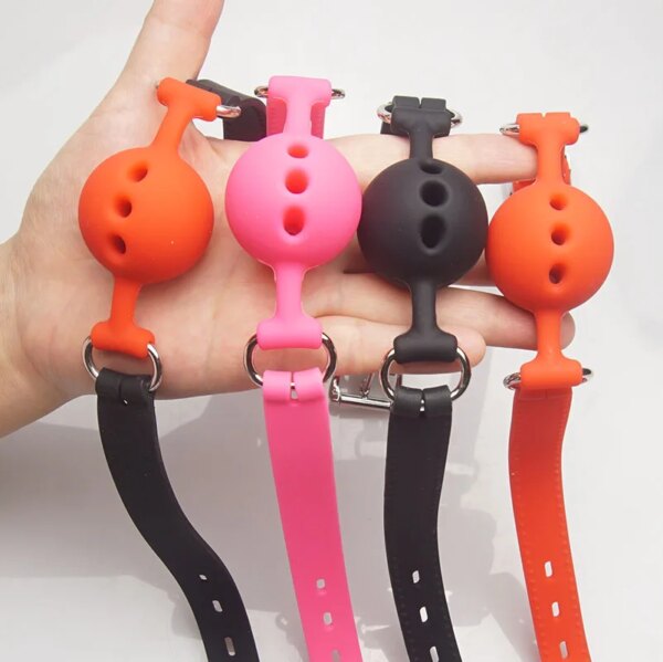 100% Medical Silicone BDSM Mouth Gag Plug,Slave Bondage Gags Ball Harness,Sex Toys For Couples,Restraint,Restriction,Adult Games