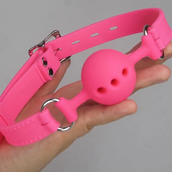 100% Medical Silicone BDSM Mouth Gag Plug,Slave Bondage Gags Ball Harness,Sex Toys For Couples,Restraint,Restriction,Adult Games