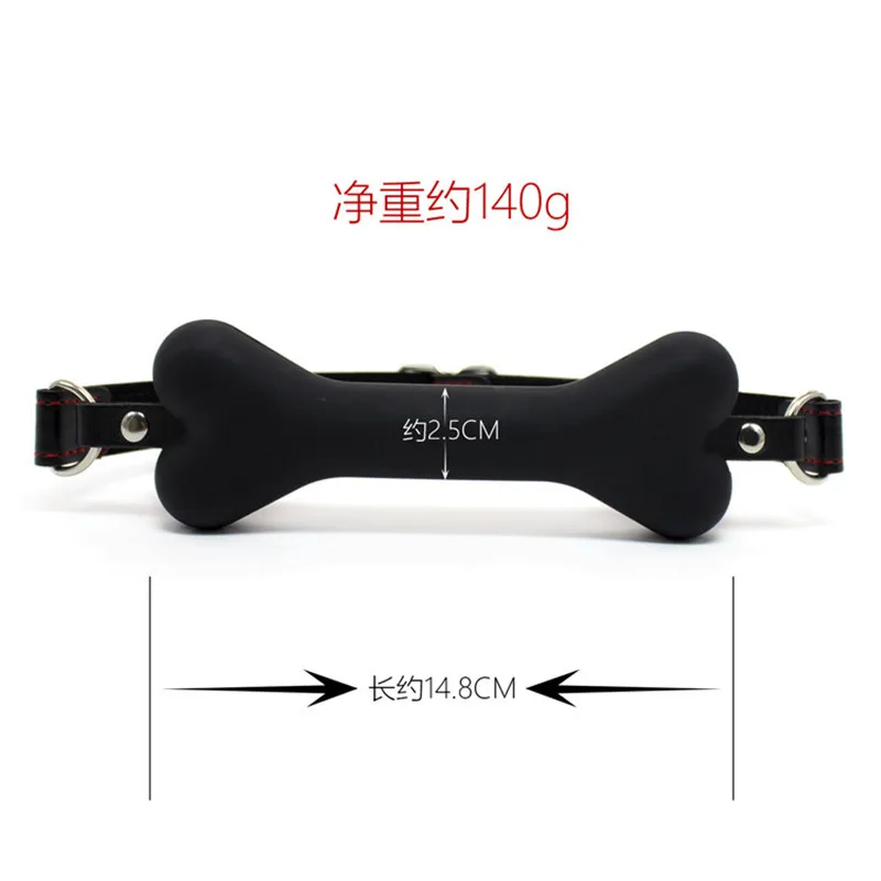 PU Leather Cute Dog Bone Gag Ball Silicone Mouth Plug Gag Restraint Slave BDSM Couples Flirting Sex Products for Women PU Leather Cute Dog Bone Gag Ball Silicone Mouth Plug Gag Restraint Slave BDSM Couples Flirting Sex Products for Women