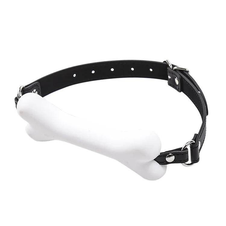 PU Leather Cute Dog Bone Gag Ball Silicone Mouth Plug Gag Restraint Slave BDSM Couples Flirting Sex Products for Women PU Leather Cute Dog Bone Gag Ball Silicone Mouth Plug Gag Restraint Slave BDSM Couples Flirting Sex Products for Women