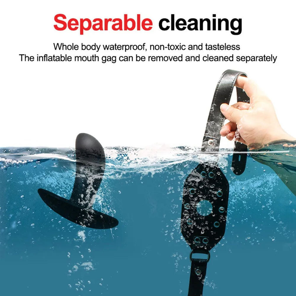 Inflatable Silicone Penis/Ball Gag Oral Dildo Open Mouth Plug Expandable Pump Big Anal Butt Plug Vibrator BDSM Flirt Sex Tools Inflatable Silicone Penis/Ball Gag Oral Dildo Open Mouth Plug Expandable Pump Big Anal Butt Plug Vibrator BDSM Flirt Sex Tools