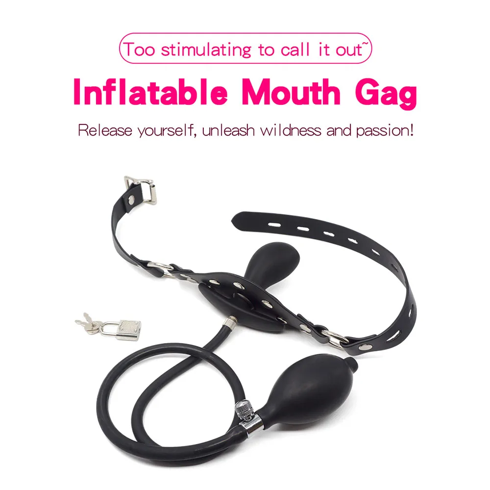 Inflatable Silicone Penis/Ball Gag Oral Dildo Open Mouth Plug Expandable Pump Big Anal Butt Plug Vibrator BDSM Flirt Sex Tools Inflatable Silicone Penis/Ball Gag Oral Dildo Open Mouth Plug Expandable Pump Big Anal Butt Plug Vibrator BDSM Flirt Sex Tools
