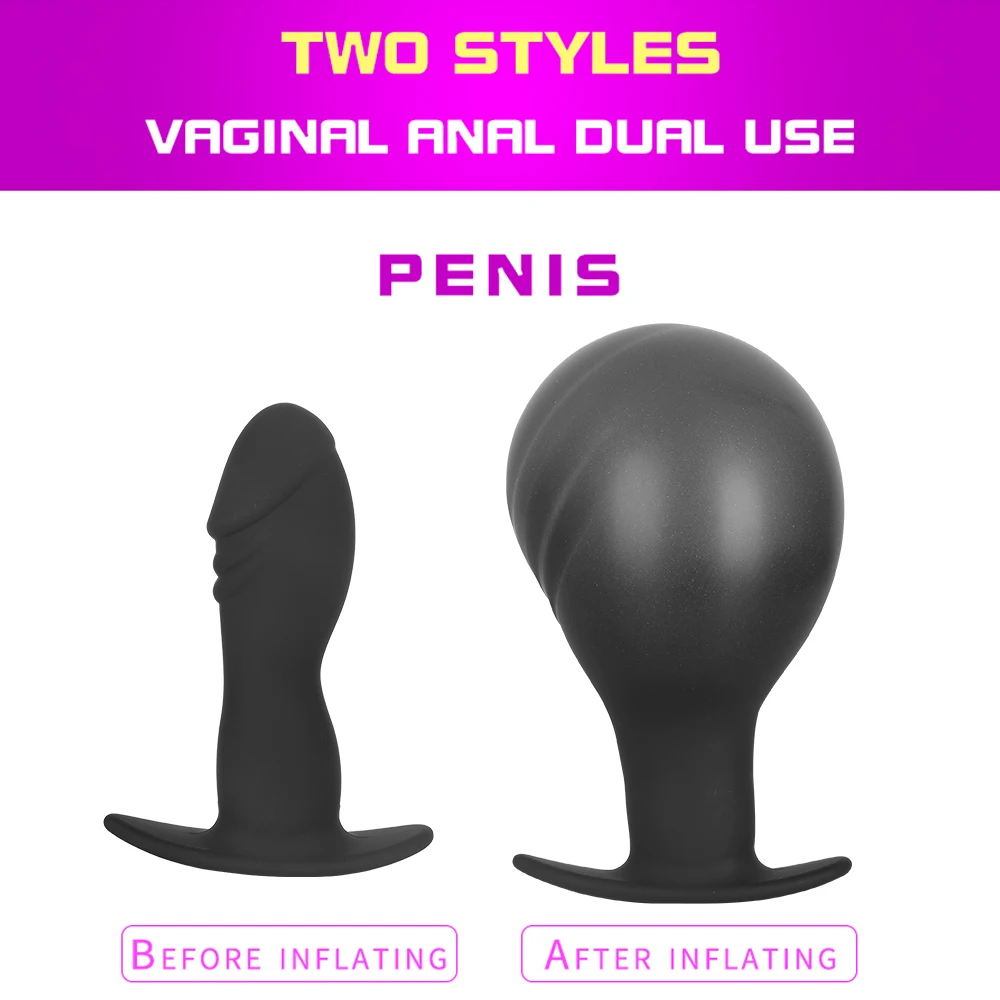 Inflatable Silicone Penis/Ball Gag Oral Dildo Open Mouth Plug Expandable Pump Big Anal Butt Plug Vibrator BDSM Flirt Sex Tools Inflatable Silicone Penis/Ball Gag Oral Dildo Open Mouth Plug Expandable Pump Big Anal Butt Plug Vibrator BDSM Flirt Sex Tools