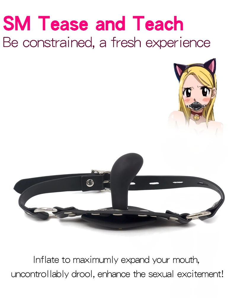 Inflatable Silicone Penis/Ball Gag Oral Dildo Open Mouth Plug Expandable Pump Big Anal Butt Plug Vibrator BDSM Flirt Sex Tools Inflatable Silicone Penis/Ball Gag Oral Dildo Open Mouth Plug Expandable Pump Big Anal Butt Plug Vibrator BDSM Flirt Sex Tools