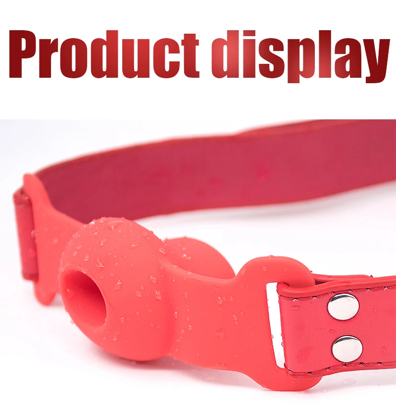 Silicone Mouth Gag Extender Ball Oral Fixation Erotic Toys PU Harness Strap Belt Bdsm Bondage Costume Face Mask Games For Adults