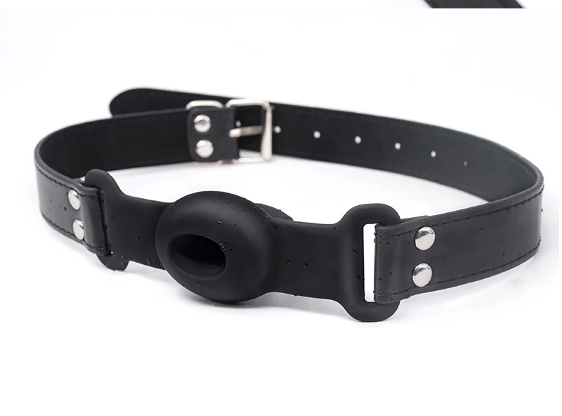 Silicone Mouth Gag Extender Ball Oral Fixation Erotic Toys PU Harness Strap Belt Bdsm Bondage Costume Face Mask Games For Adults