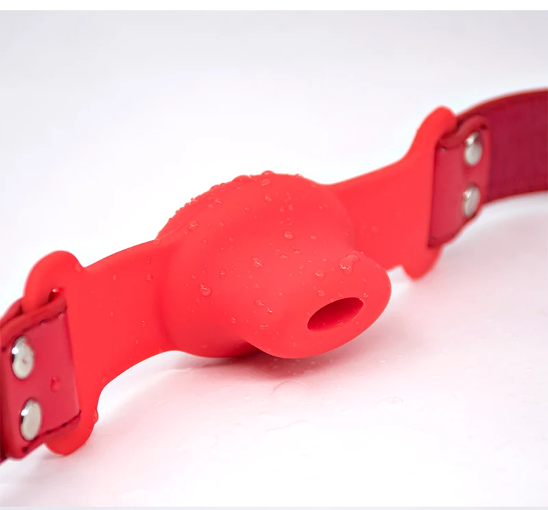 Silicone Mouth Gag Extender Ball Oral Fixation Erotic Toys PU Harness Strap Belt Bdsm Bondage Costume Face Mask Games For Adults