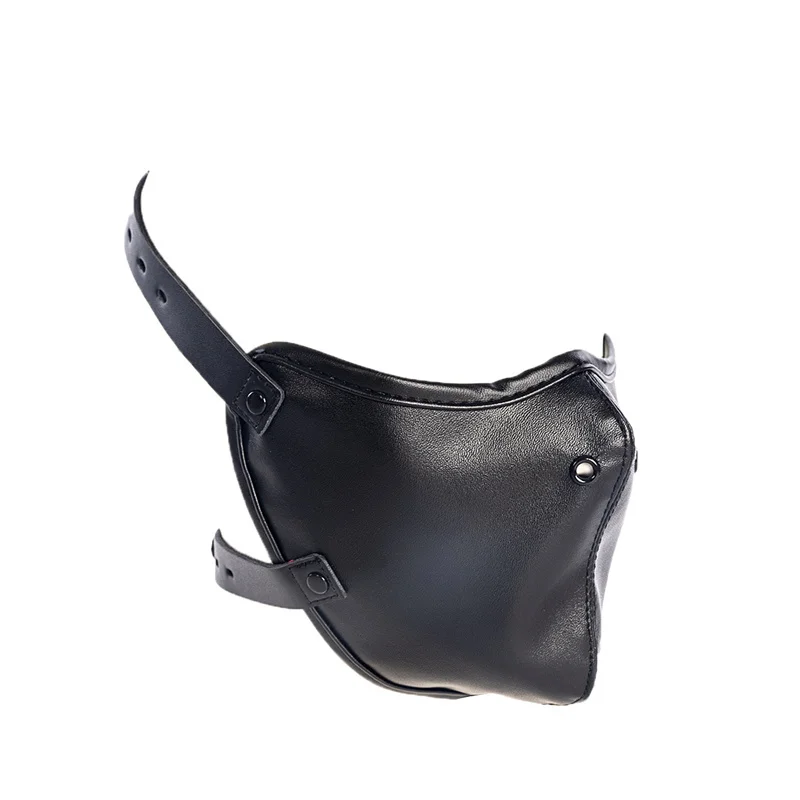 New Leather Hood Mask Mouth Plug Ball Gag Bondage Slave Restraints Fetish Sex Toys For Gay Couples Flirting Adult Games