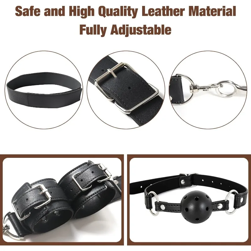 2 in 1 Leather Sex Bondage Set BDSM Anal Hook with Ball Gag Anal Trainer Role Play Butt Plug Fetish Slave Sex Toys for Woman Man 2 in 1 Leather Sex Bondage Set BDSM Anal Hook with Ball Gag Anal Trainer Role Play Butt Plug Fetish Slave Sex Toys for Woman Man