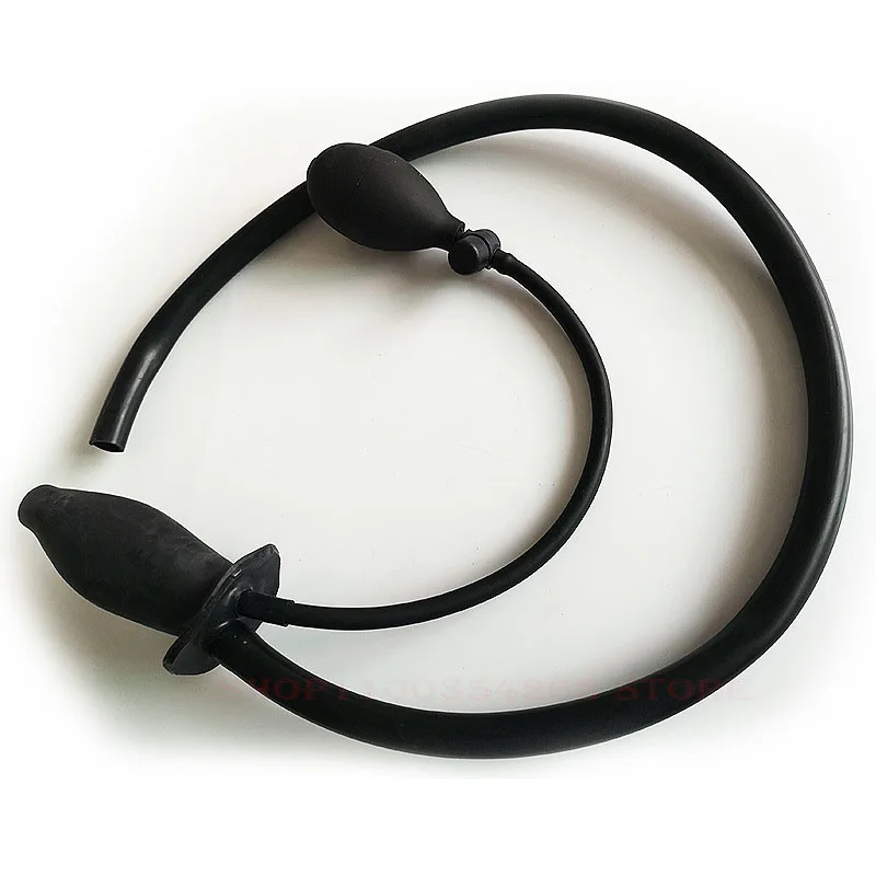 2022 BDSM Latex Inflatable Insert Mouth Gag + Irrigation Pipe Slave Bondage Restraints Seys Toys Adult Sex Games Mouth Plug Ball