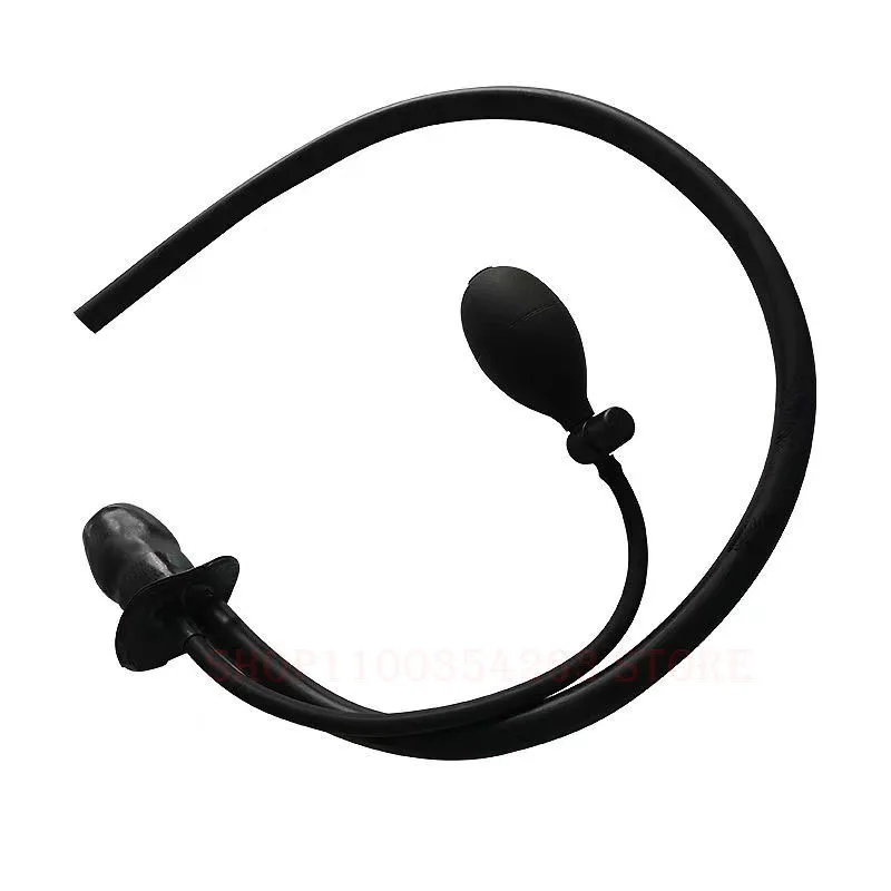 2022 BDSM Latex Inflatable Insert Mouth Gag + Irrigation Pipe Slave Bondage Restraints Seys Toys Adult Sex Games Mouth Plug Ball
