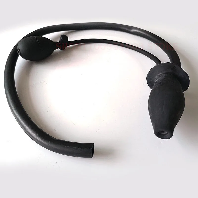 2022 BDSM Latex Inflatable Insert Mouth Gag + Irrigation Pipe Slave Bondage Restraints Seys Toys Adult Sex Games Mouth Plug Ball