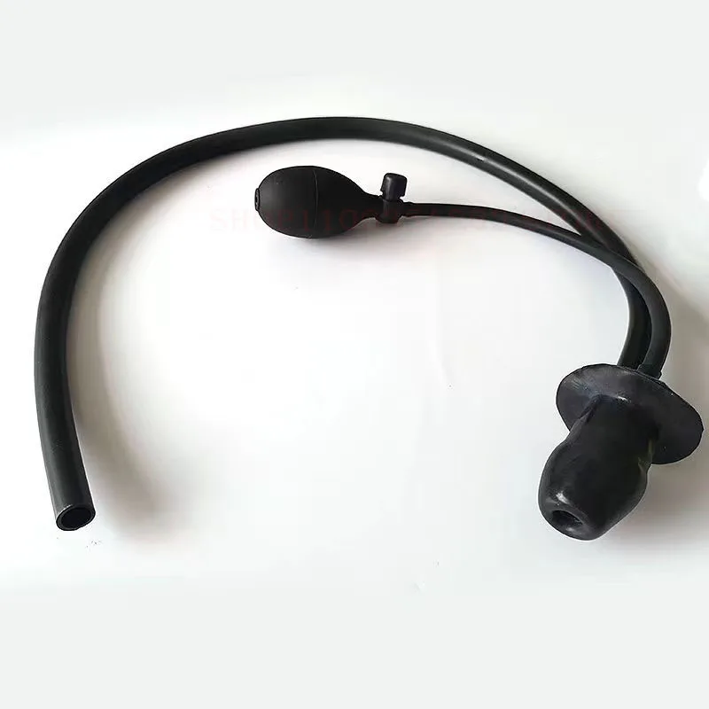 2022 BDSM Latex Inflatable Insert Mouth Gag + Irrigation Pipe Slave Bondage Restraints Seys Toys Adult Sex Games Mouth Plug Ball