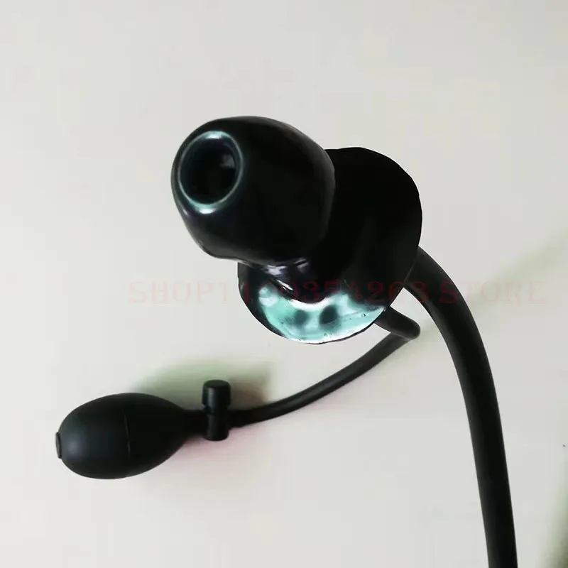 2022 BDSM Latex Inflatable Insert Mouth Gag + Irrigation Pipe Slave Bondage Restraints Seys Toys Adult Sex Games Mouth Plug Ball