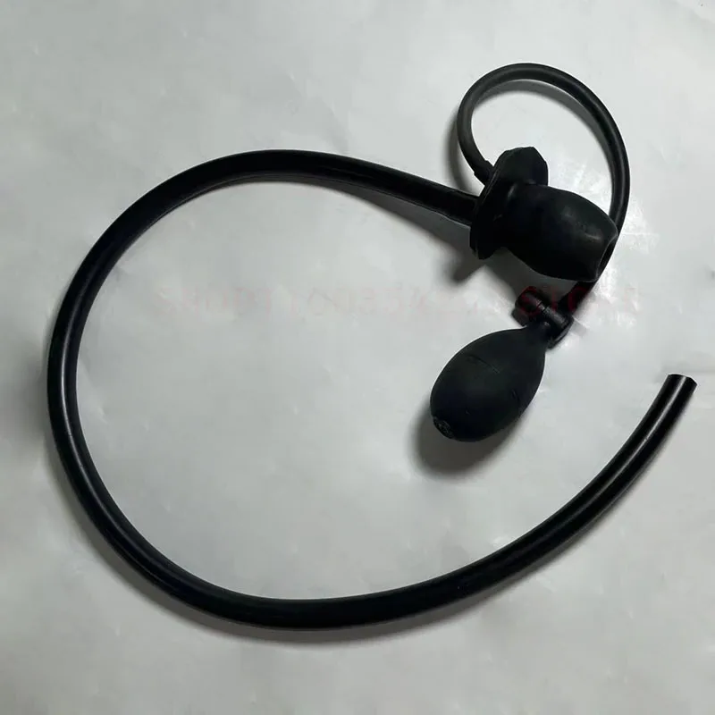 2022 BDSM Latex Inflatable Insert Mouth Gag + Irrigation Pipe Slave Bondage Restraints Seys Toys Adult Sex Games Mouth Plug Ball