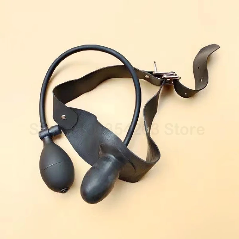 2022 New BDSM Latex Inflatable Insert Mouth Gag Slave Bondage Restraints Toys Adult Sex Games Mouth Plug Ball Fetish Sexy Toys