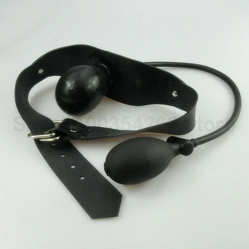 2022 New BDSM Latex Inflatable Insert Mouth Gag Slave Bondage Restraints Toys Adult Sex Games Mouth Plug Ball Fetish Sexy Toys