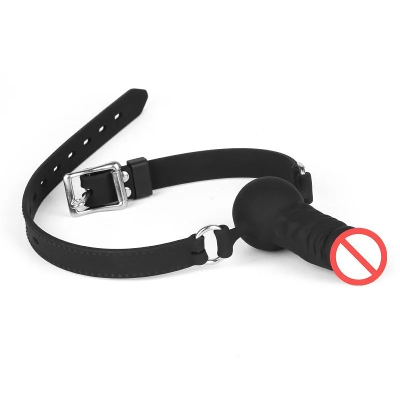 Silicone Mouth Gag Oral Sex Bondage Mouth Ball Plug Dildo Gag Adult Restraint BDSM Sex Toys Drop Shipping Silicone Mouth Gag Oral Sex Bondage Mouth Ball Plug Dildo Gag Adult Restraint BDSM Sex Toys Drop Shipping
