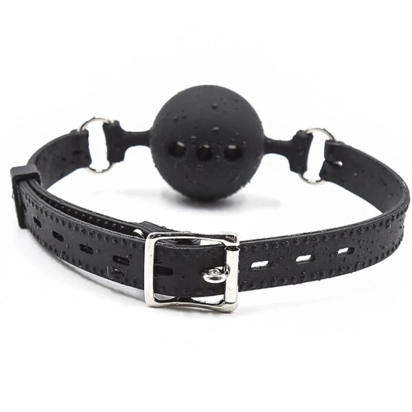Silicone Mouth Gag Oral Sex Bondage Mouth Ball Plug Dildo Gag Adult Restraint BDSM Sex Toys