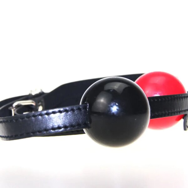 Sex Toys BDSM Leather silicone solid Ball Mouth Gag Slave Oral Fixation mouth stuffed Adult Games For Couples Flirting