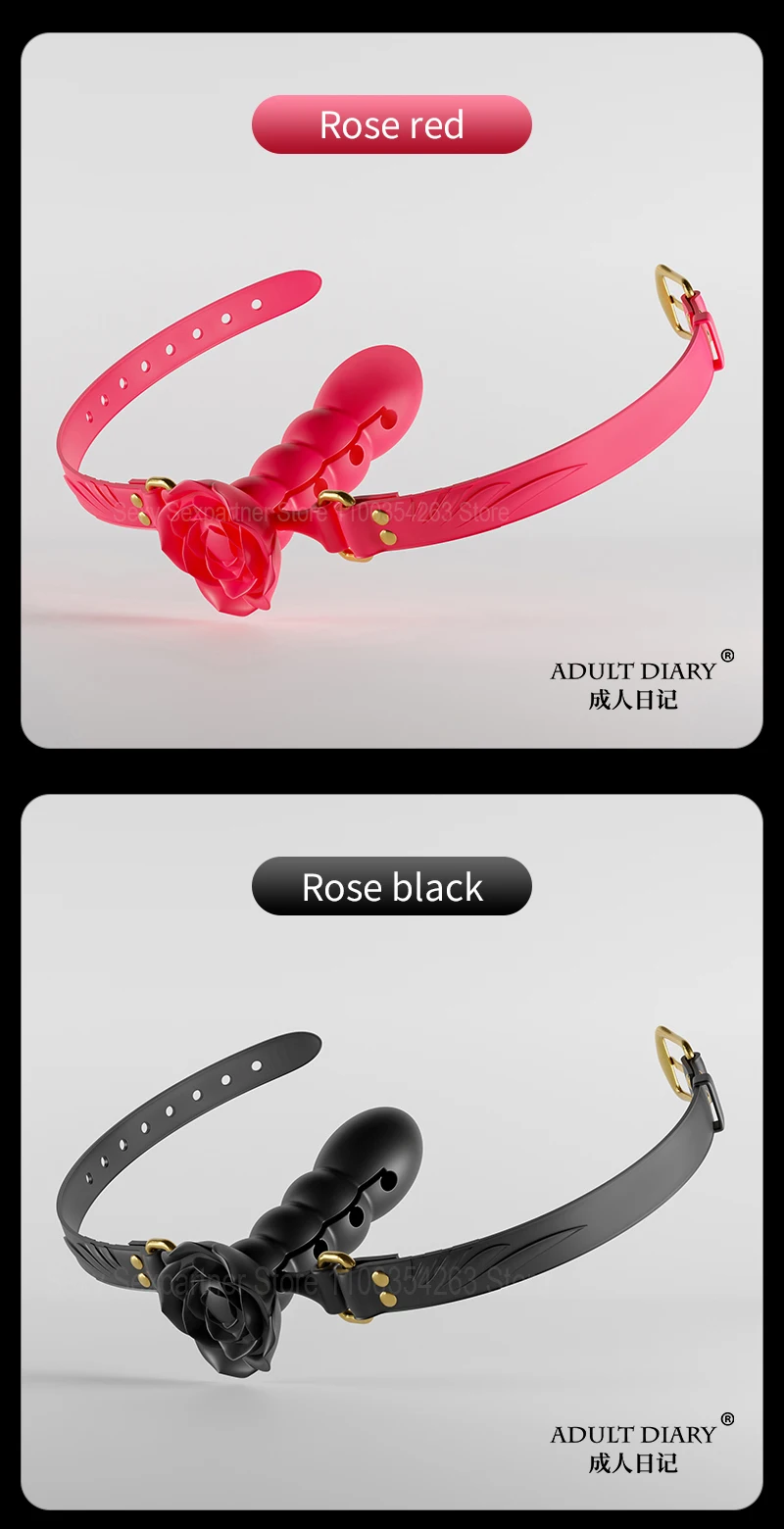 Adjusting Bondage Deep Throat Mouth Plug Leather Mouth Balls Bdsm Mouth Gag Sex Toys Flirt Sex Tools Simulation Dildo For Female